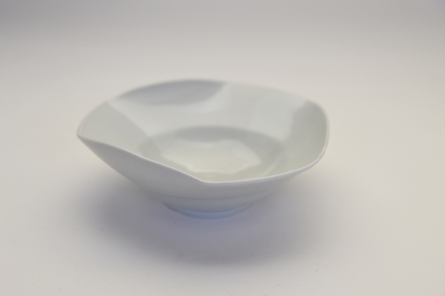 中里隆　アンダーソンランチ　白磁三方向附 【茶道具】【向付】