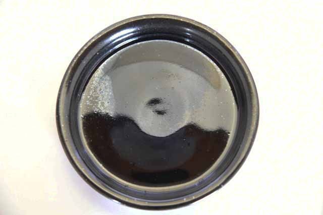 中里隆　黒釉平皿【送料無料】