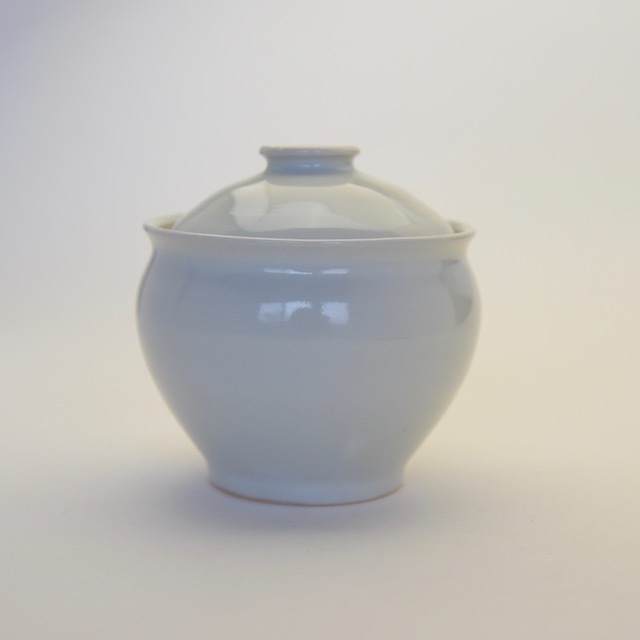 中里隆 アンダーソンランチ 青白磁しのぎ文蓋物 器作家の和食器