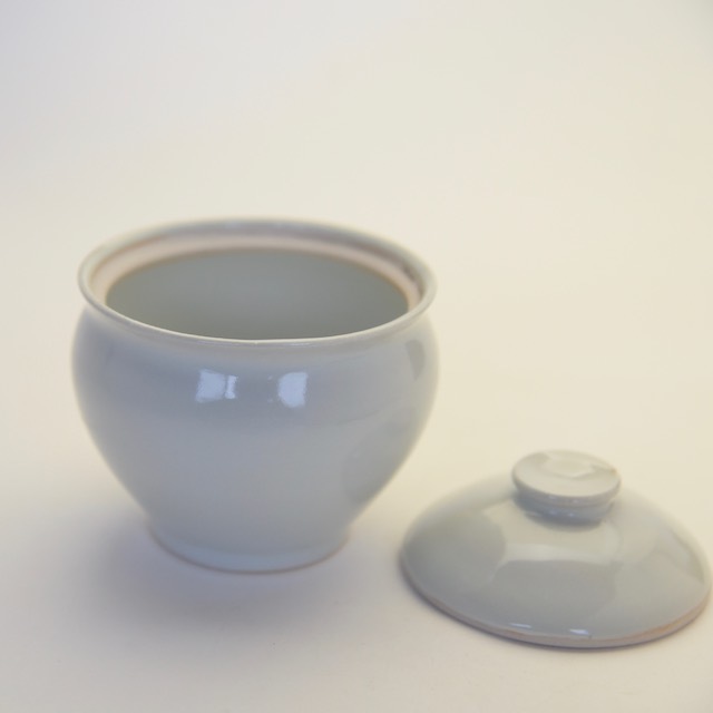 中里隆 アンダーソンランチ 青白磁しのぎ文蓋物 器作家の和食器