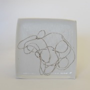中里花子　白磁String Plate