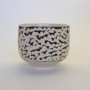 中里花子　削り落し抹茶茶わん　【茶器】【茶道具】【送料無料】