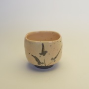 中里隆　絵粉引四方小鉢