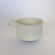 中里隆　唐津粉引きしのぎ文片口【酒器】