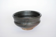 土屋由起子　黒唐津三方茶碗　【茶道具】