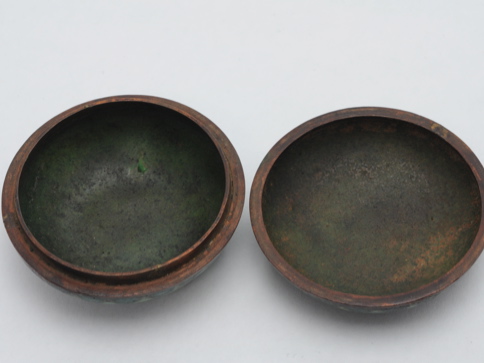 七宝焼 花文 丸香合 古香合 お茶道具 ☆セール☆ 香合 七宝焼き 中国 花紋 蓋物 お茶道具 古美術 骨董