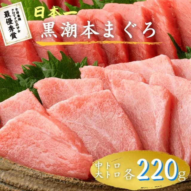 黒潮本まぐろ 中トロ 大トロ セット 各220g 高知 養殖 クロマグロ