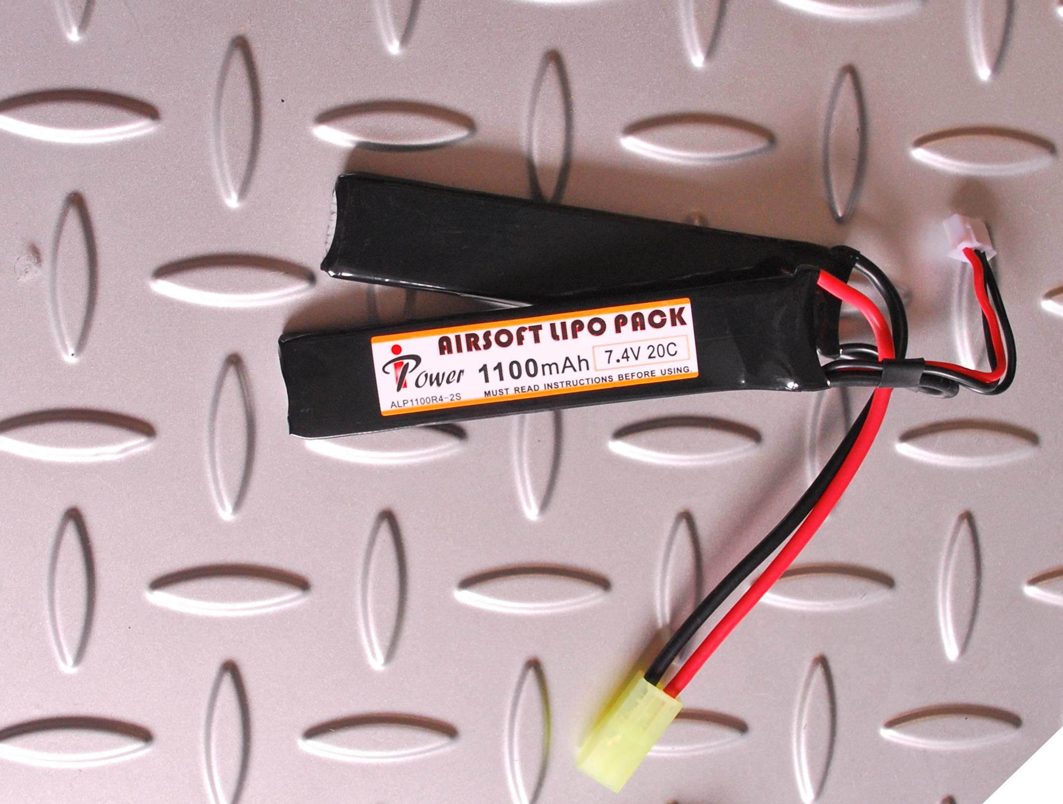 Ipower製 1100mAh 7.4V20C LiPoバッテリー(2セルセパレート)