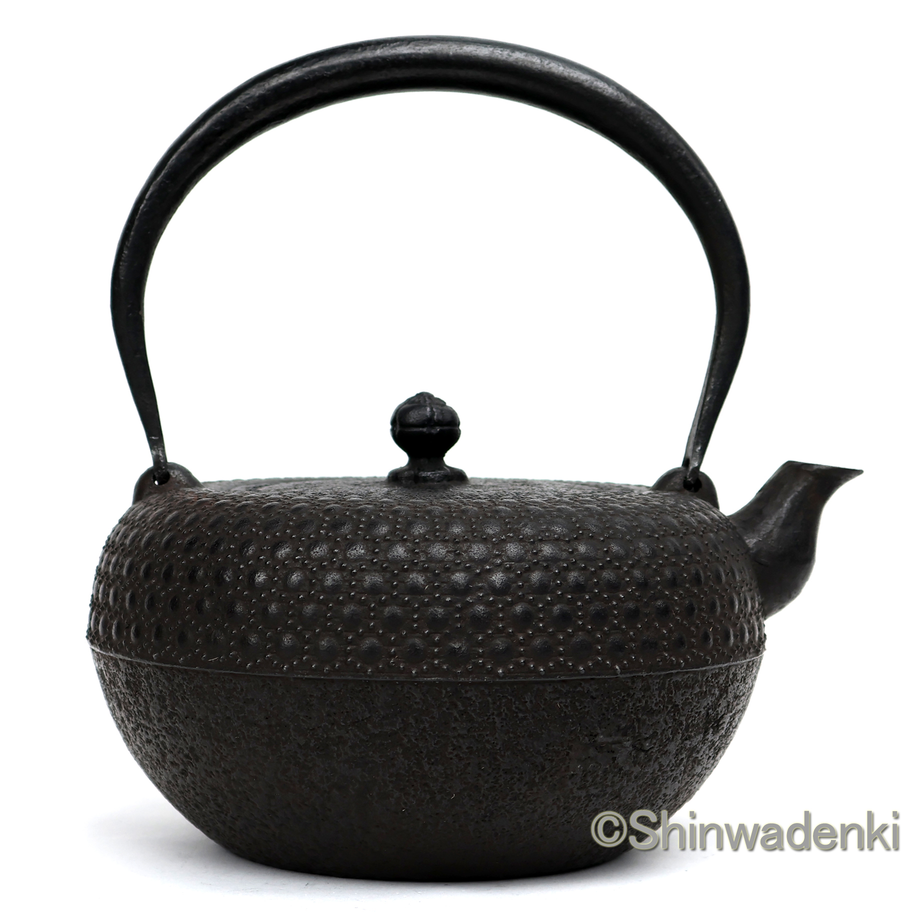南部鉄器 鉄瓶 清末・清茂作 9型姥口亀甲