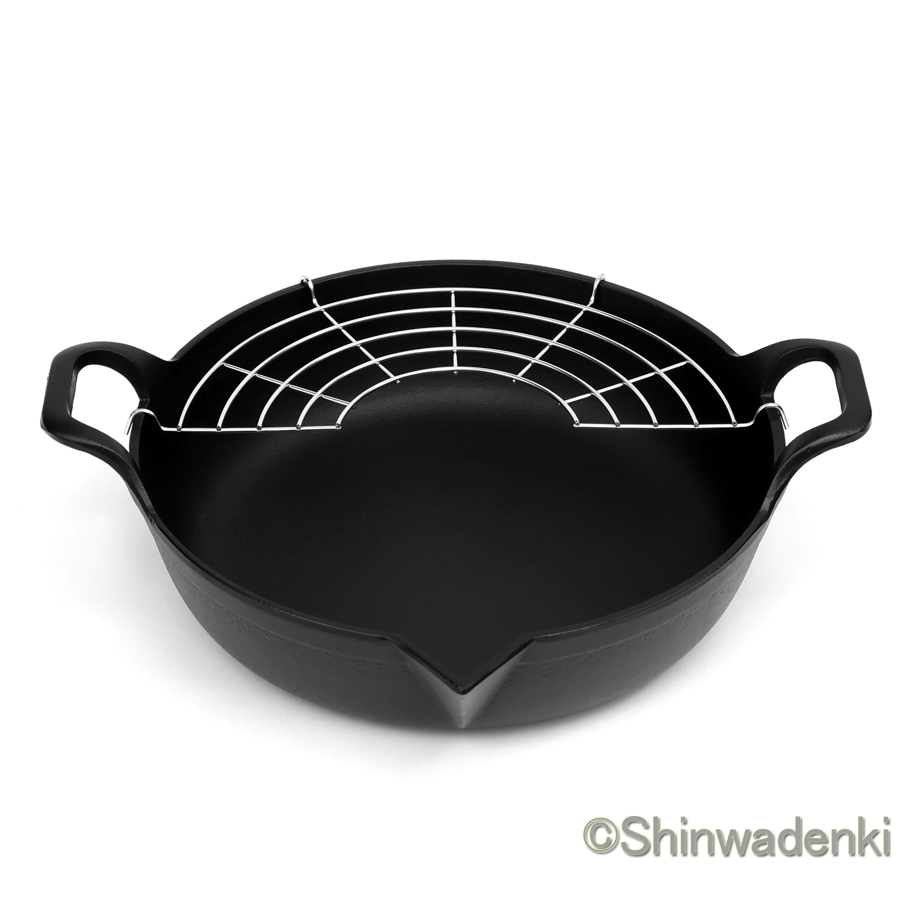 南部鉄器 天ぷら鍋平底25