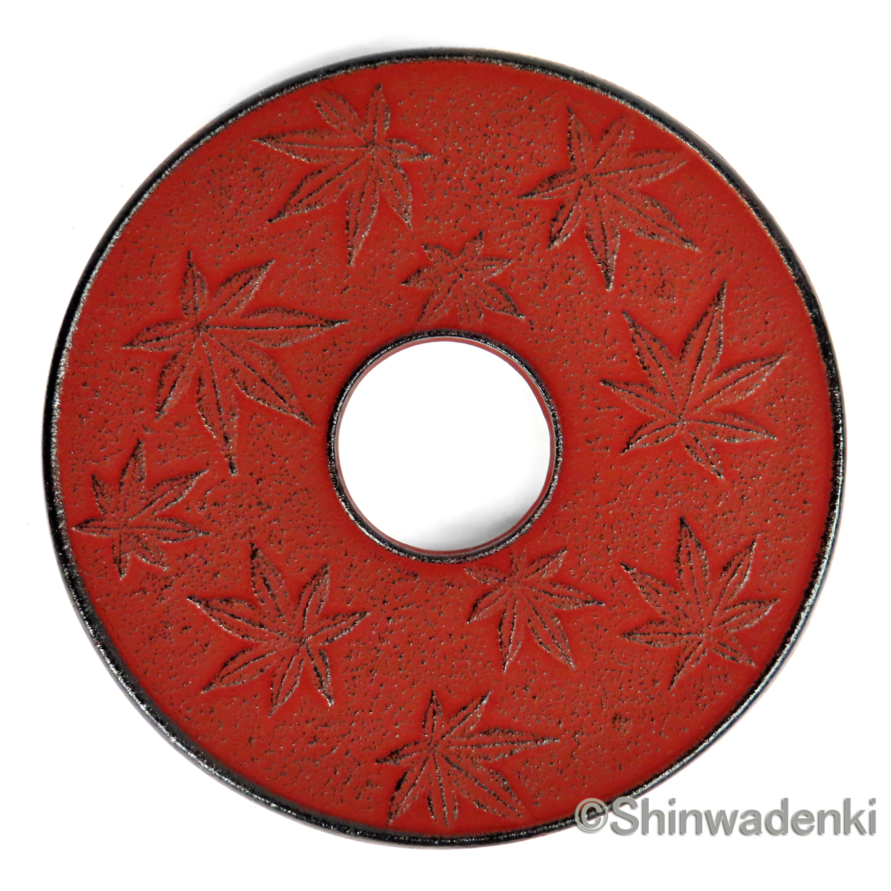 南部鉄器 釜敷 楓 えび茶