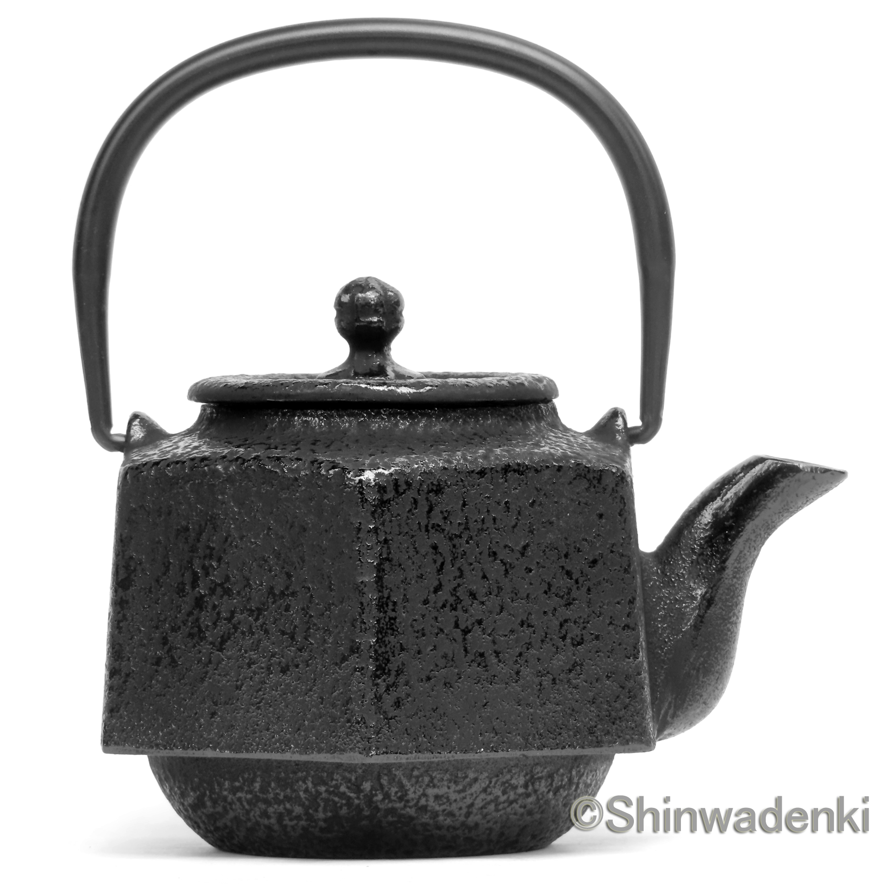 南部鉄器 急須 六角利久 黒