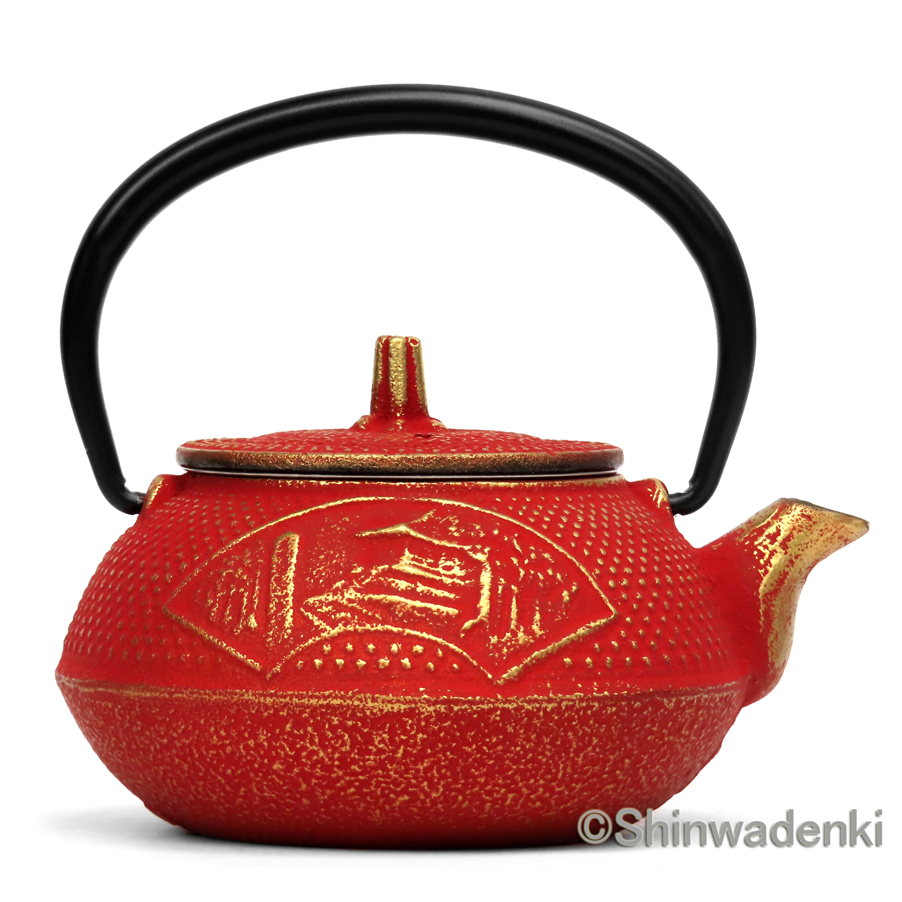 南部鉄器 ティーポット 急須 波千鳥 OH-411 Shinwadenki