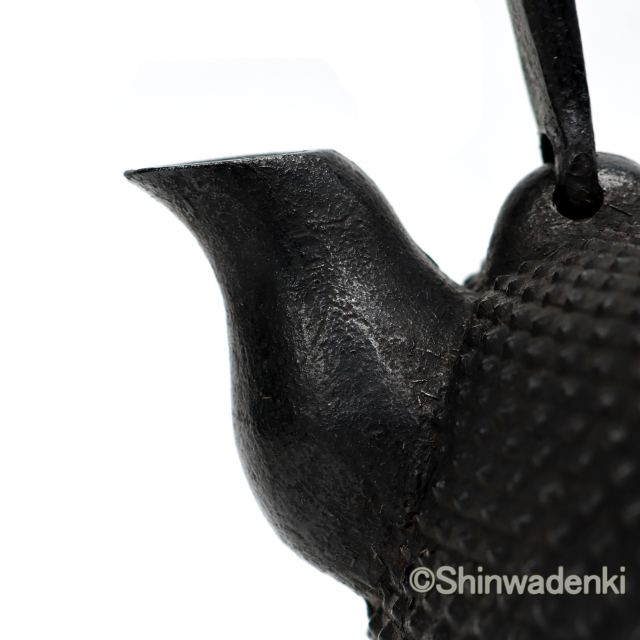 鉄瓶 清末・清茂作 9型姥口アラレ