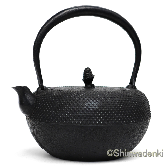 鉄瓶 清末・清茂作 9型姥口アラレ