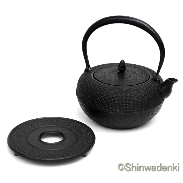 鉄瓶 清末・清茂作 9型姥口アラレ