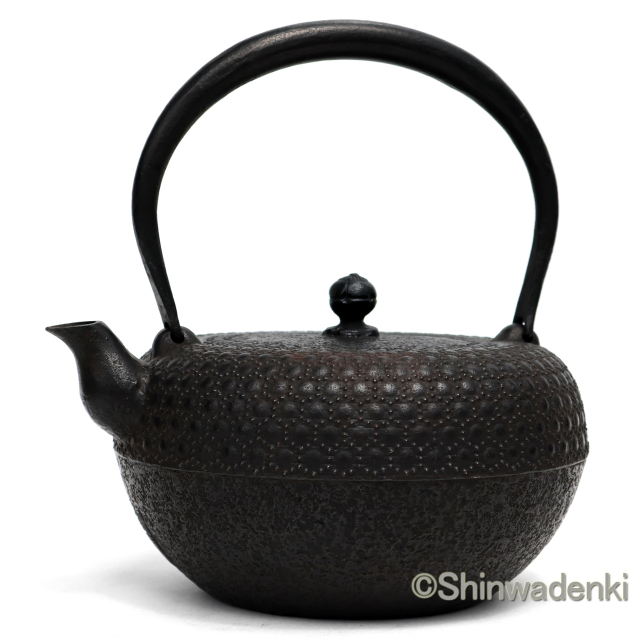 南部鉄器 鉄瓶 清末・清茂作 9型姥口亀甲