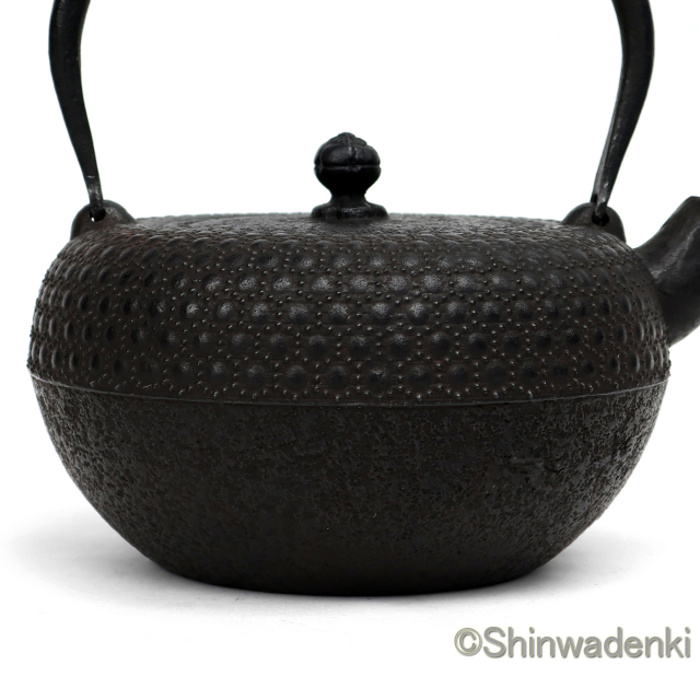 南部鉄器 鉄瓶 清末・清茂作 9型姥口亀甲