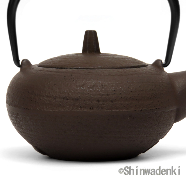 南部鉄器 急須 3型丸肌 こげ茶