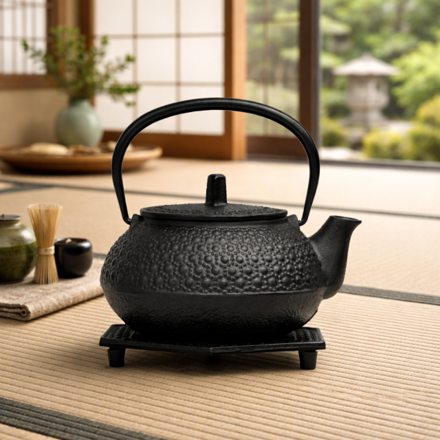 南部鉄器 釜敷 六角亀甲（大）