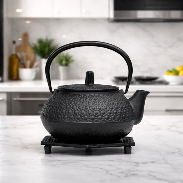 南部鉄器 釜敷 六角亀甲（大）