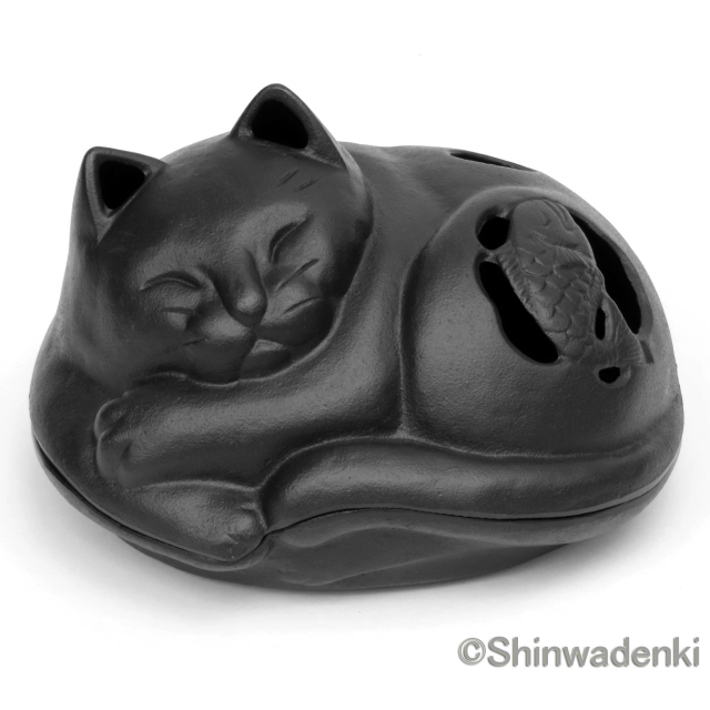 南部鉄器 蚊遣り 猫