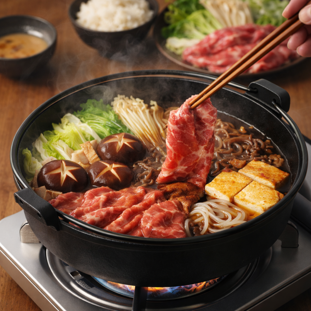 南部鉄器 すき焼き鍋 南部ツル付24cm