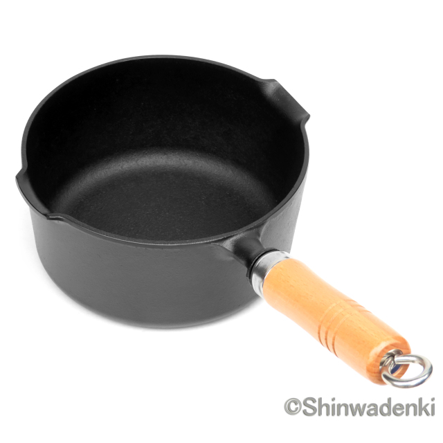 Shege南部鉄　盛栄堂　鋳鉄製 中華鍋 33cm ラタンハンドル 南部鉄 盛栄堂 鋳鉄製 中華鍋 33cm ラタンハンドル 鍋 及源鋳造 南部