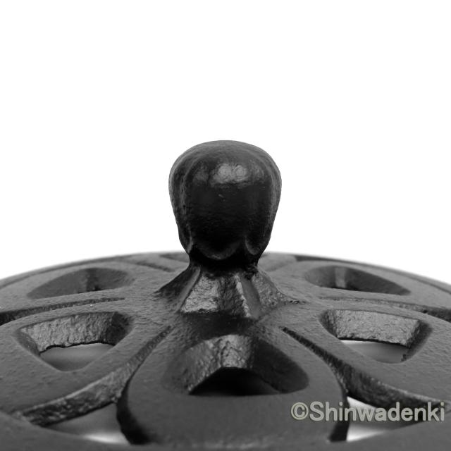 南部鉄器 香炉 花びら（黒）