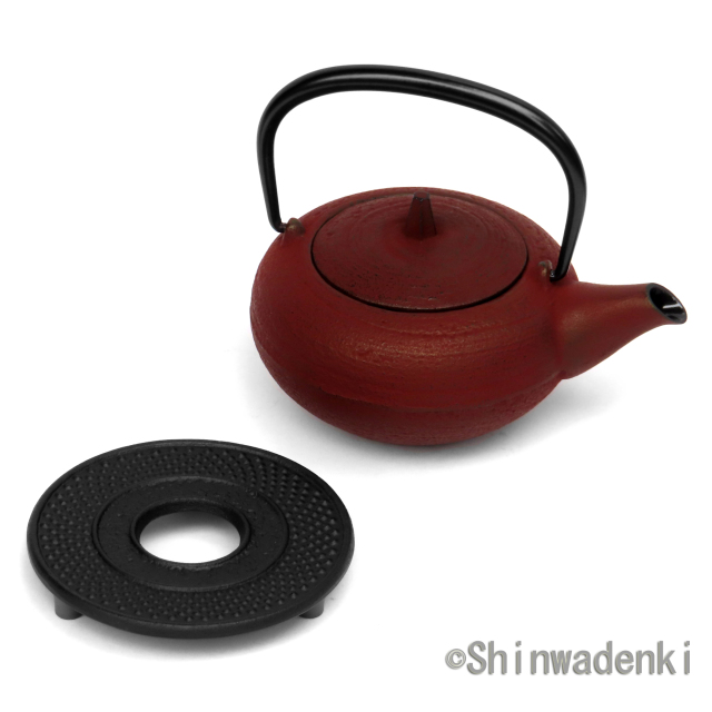 南部鉄器 急須 3型丸肌 えび茶