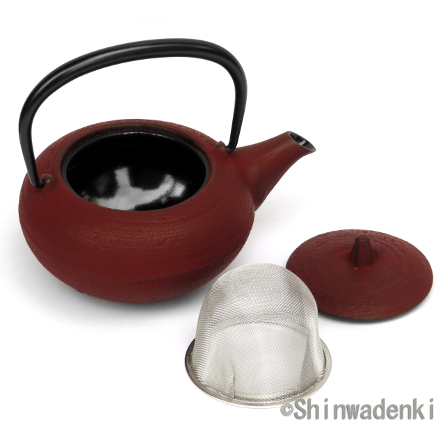 南部鉄器 急須 3型丸肌 えび茶