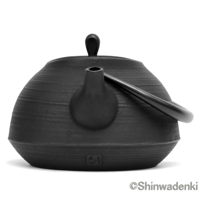 南部鉄器 鉄瓶 刷毛目（黒仕上げ）1.3L