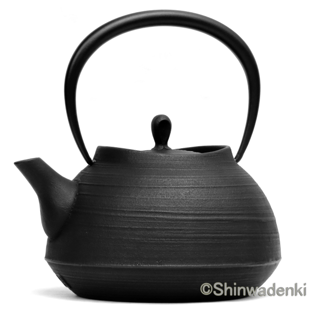 南部鉄器 鉄瓶 刷毛目（黒仕上げ）1.3L