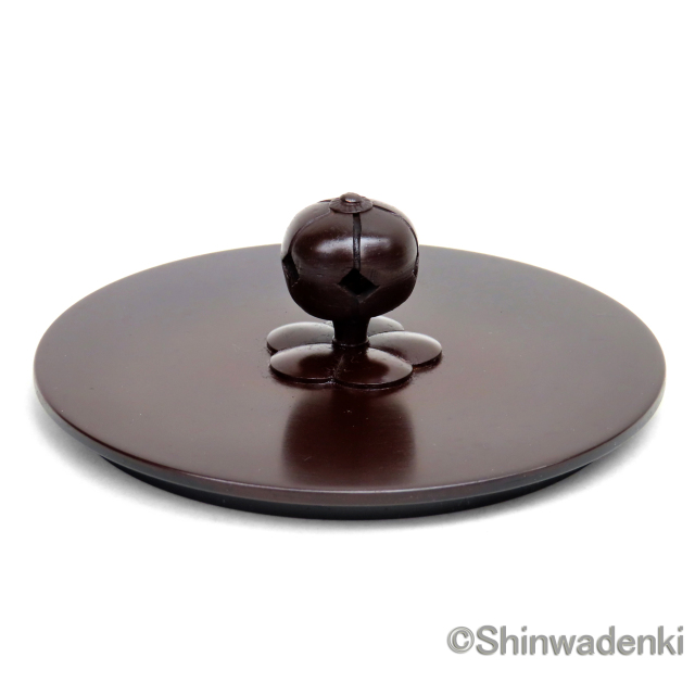 及富 南部鉄器 鉄瓶 平丸アラレ 銅蓋 瑠璃 1.2L Shinwadenki