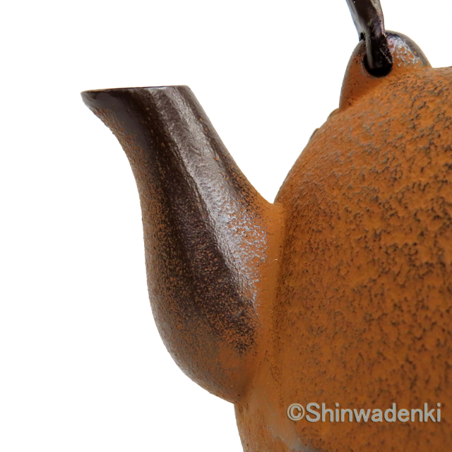 南部鉄器 鉄瓶 姥口葡萄 錆色