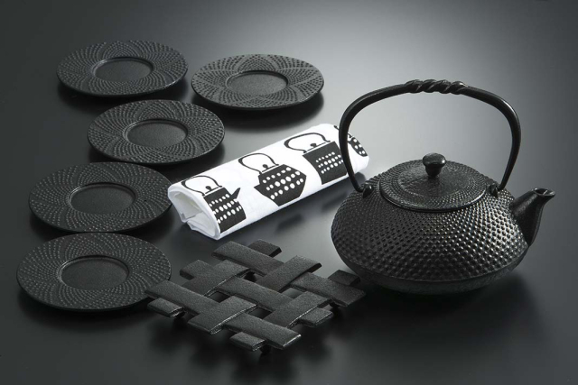 南部鉄器 急須 ギフトセット 霰