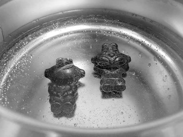 南部鉄器 鉄玉 南部鉄偶 ツインズ（腹筋＆背筋）