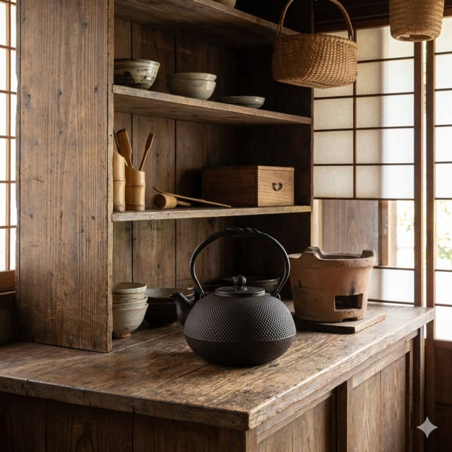 南部鉄器 鉄瓶 布団形あられ