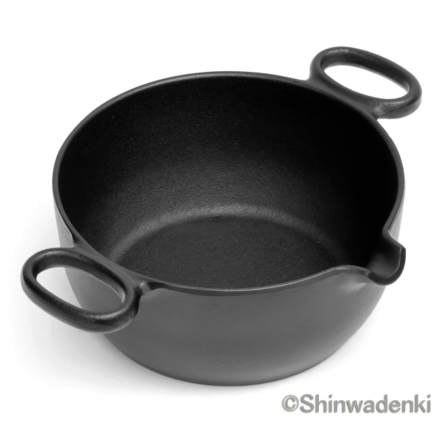 南部鉄器 鉄鍋 揚げ物鍋17cm IC-010 Shinwadenki