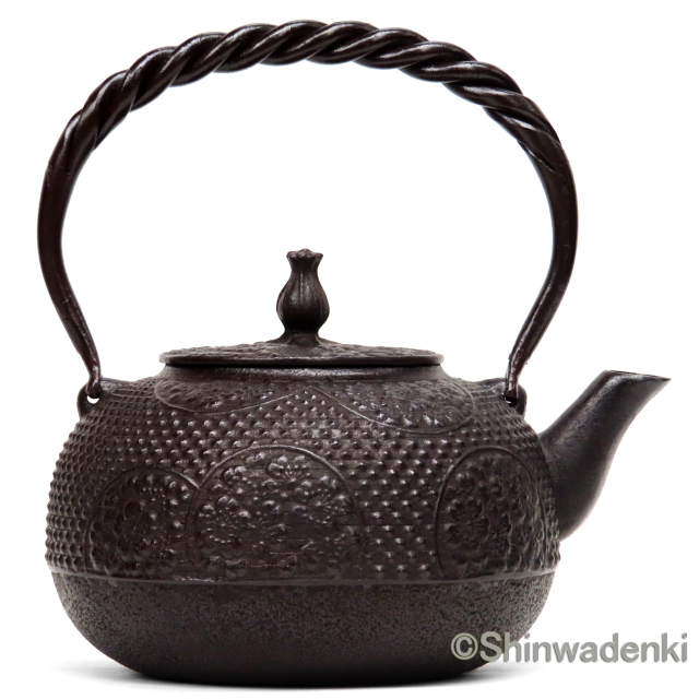 新品] 南部鉄瓶 南部鉄器 丸南部アラレ 1.5リットル やかん 急須  