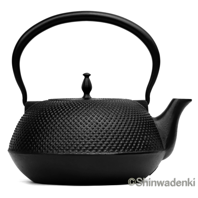 南部鉄器 鉄瓶 平形アラレ