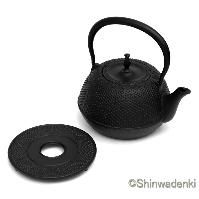 南部鉄器 鉄瓶 丸南部アラレ