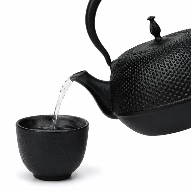 南部鉄器 鉄瓶 丸南部アラレ 1.2L MT-214 Shinwadenki