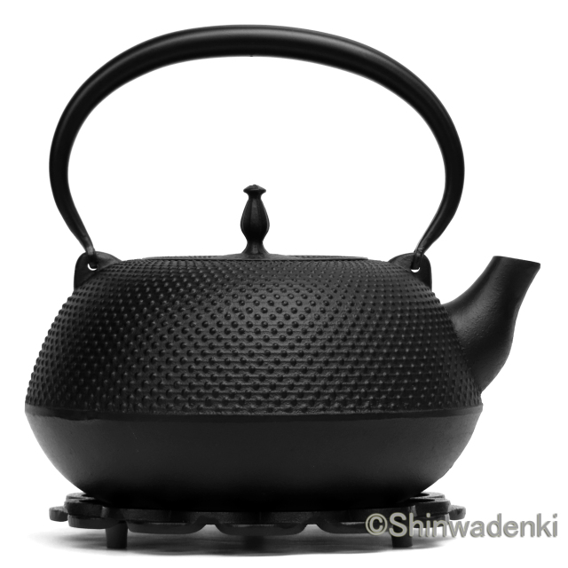 南部鉄器 鉄瓶 眞 黒 大