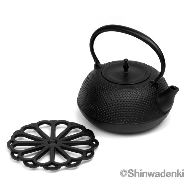 南部鉄器 鉄瓶 眞 黒 大