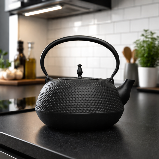 南部鉄器 鉄瓶 眞 黒 大