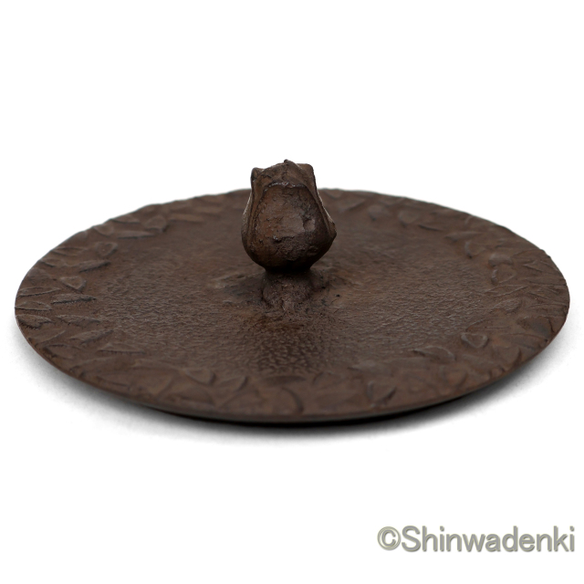 南部鉄器 鉄瓶 平丸桜