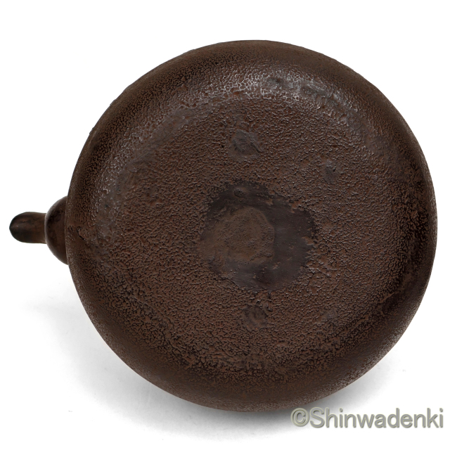 南部鉄器 鉄瓶 岩戸賢一郎作 平丸桜 1.6L Shinwadenki