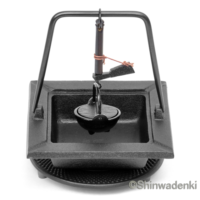 南部鉄器 囲炉裏自在鉤付灰皿 NK-912 Shinwadenki