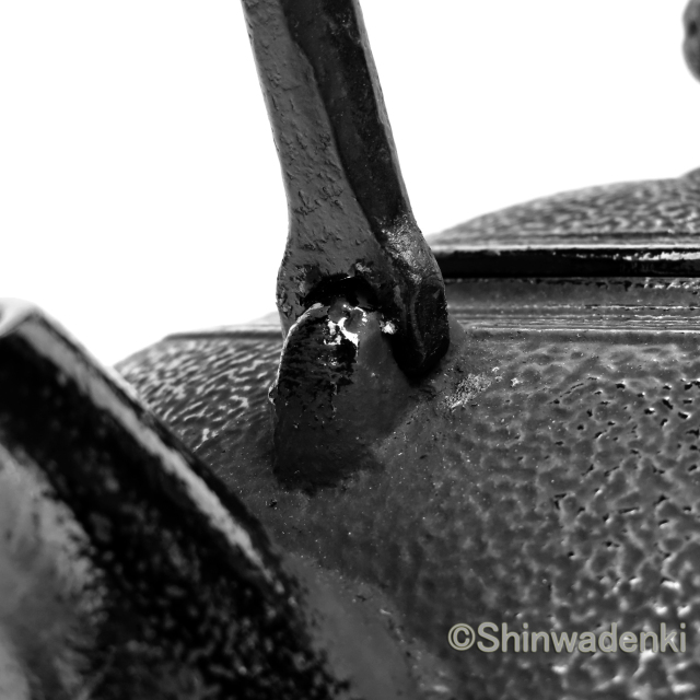 南部鉄器 鉄瓶 平丸菊 2.2L OH-301 Shinwadenki